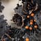 Glitzhome® 24"D Halloween Black Rose, Skeleton and Berry Wreath with Hanger